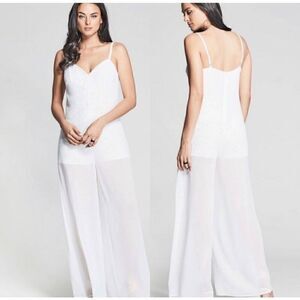 MARCIANO Los Angeles 2 Piece lvory Lace Myrta Jumpsuit Romper Size 2 B18